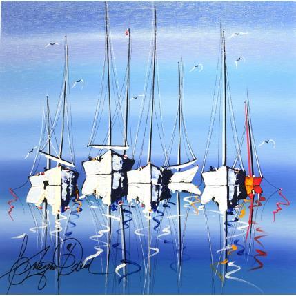 Painting Lévitation bleue by Fonteyne David | Painting Figurative Acrylic