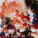 Painting Chef & Orchestre (orange) by Reymond Pierre | Painting Figurative Music Oil