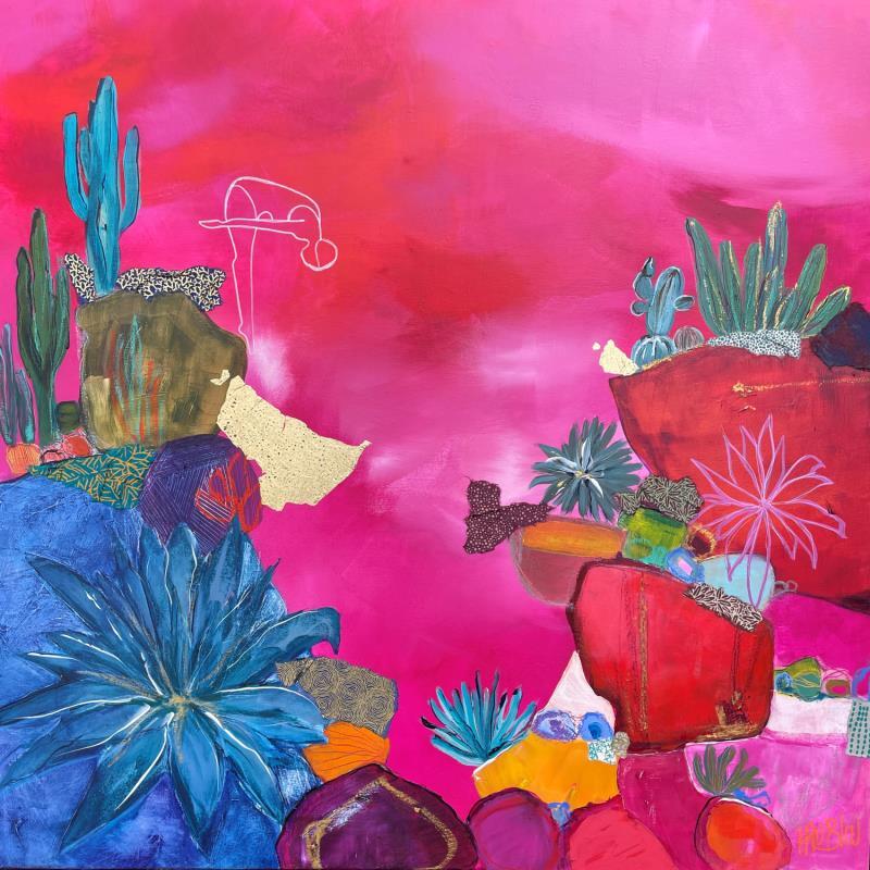 Painting Coeurs d'agaves by Lau Blou | Painting