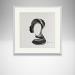 Gemälde Time CCCXII von Nicol | Gemälde Figurativ Porträt Minimalistisch Schwarz & Weiß Tinte