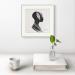 Gemälde Time CC von Nicol | Gemälde Figurativ Porträt Minimalistisch Schwarz & Weiß Tinte