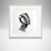 Peinture Time CCXCVIII par Nicol | Tableau Figuratif Portraits Minimaliste Noir & blanc Encre
