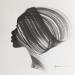 Peinture Time CCCXIX par Nicol | Tableau Figuratif Portraits Minimaliste Noir & blanc Encre