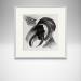 Peinture Time CCCXXII par Nicol | Tableau Figuratif Portraits Minimaliste Noir & blanc Encre Papier