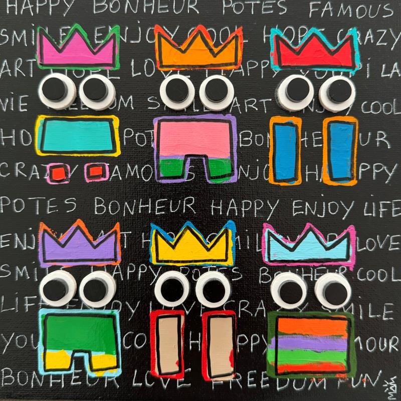 Painting HAPPY POTES by Mam | Painting Pop-art Acrylic Minimalist, Pop icons, Portrait