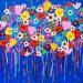 Painting BLUE FLOWERS by Mam | Painting Pop-art Pop icons Nature Still-life Acrylic