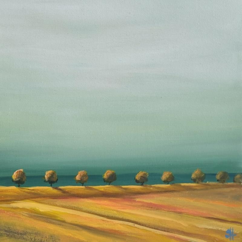 Painting AUTUMN FIELDS by Herz Svenja | Painting Impressionism Acrylic Landscapes