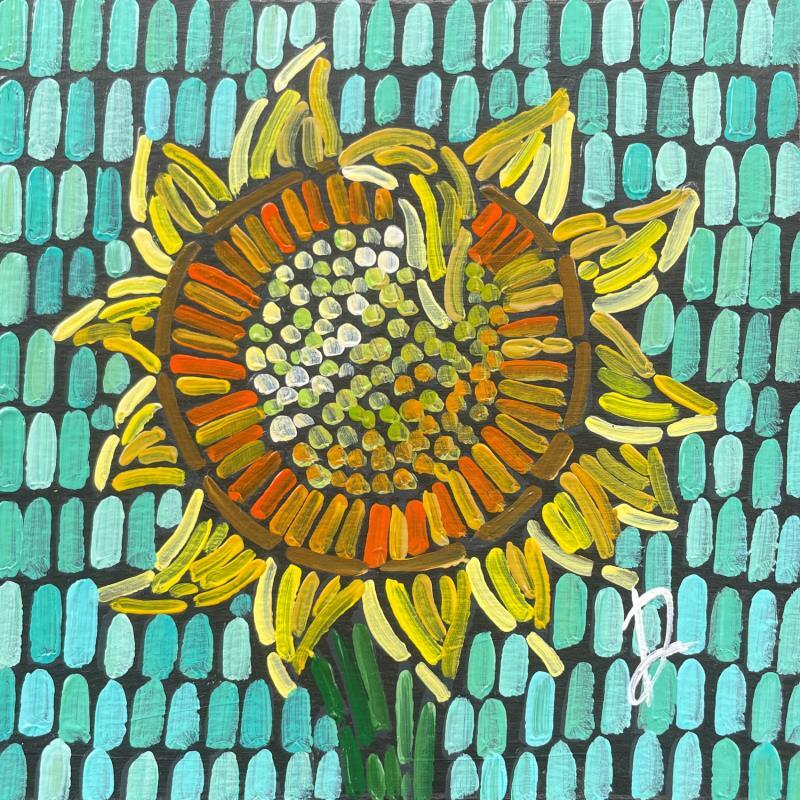 Painting Sunflower 1 by Dmitrieva Daria | Painting Impressionism Nature Acrylic