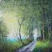 Peinture Le sentier enchanté par Dessapt Elika | Tableau Impressionnisme Acrylique Sable