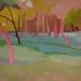 Peinture Couleurs printemps par PAPAIL | Tableau Abstrait Paysages Huile