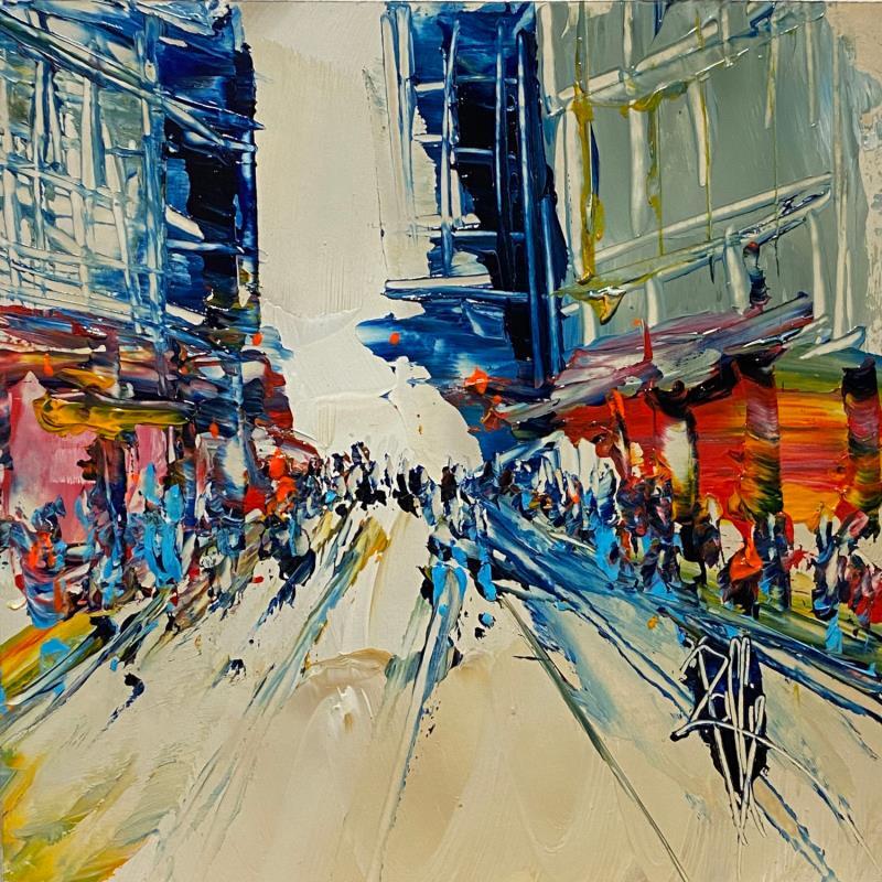 Painting Passage en ville by Raffin Christian | Painting Figurative Oil Urban