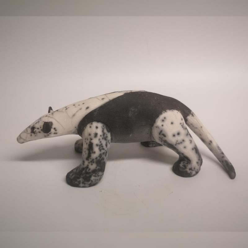 Sculpture Tamandua by Roche Clarisse | Sculpture Animals Ceramics Raku