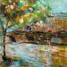 Painting Automne à Paris by Solveiga | Painting Figurative Architecture Acrylic