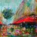 Painting Septembre à Paris  by Solveiga | Painting Impressionism Architecture Acrylic