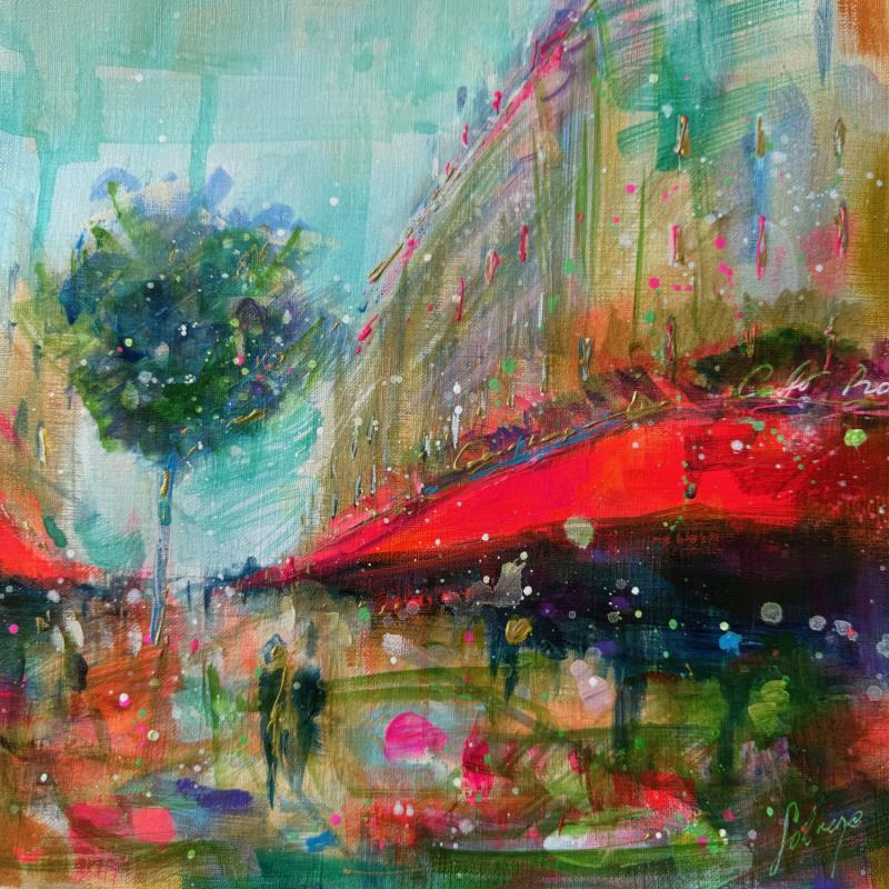 Painting Septembre à Paris  by Solveiga | Painting Impressionism Acrylic Architecture