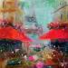 Painting Avenue Suffren by Solveiga | Painting Figurative Architecture Acrylic