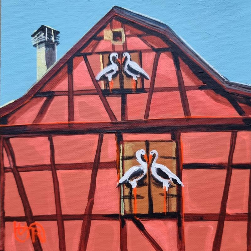 Painting  Colmar by Rasa | Painting Figurative Acrylic Urban