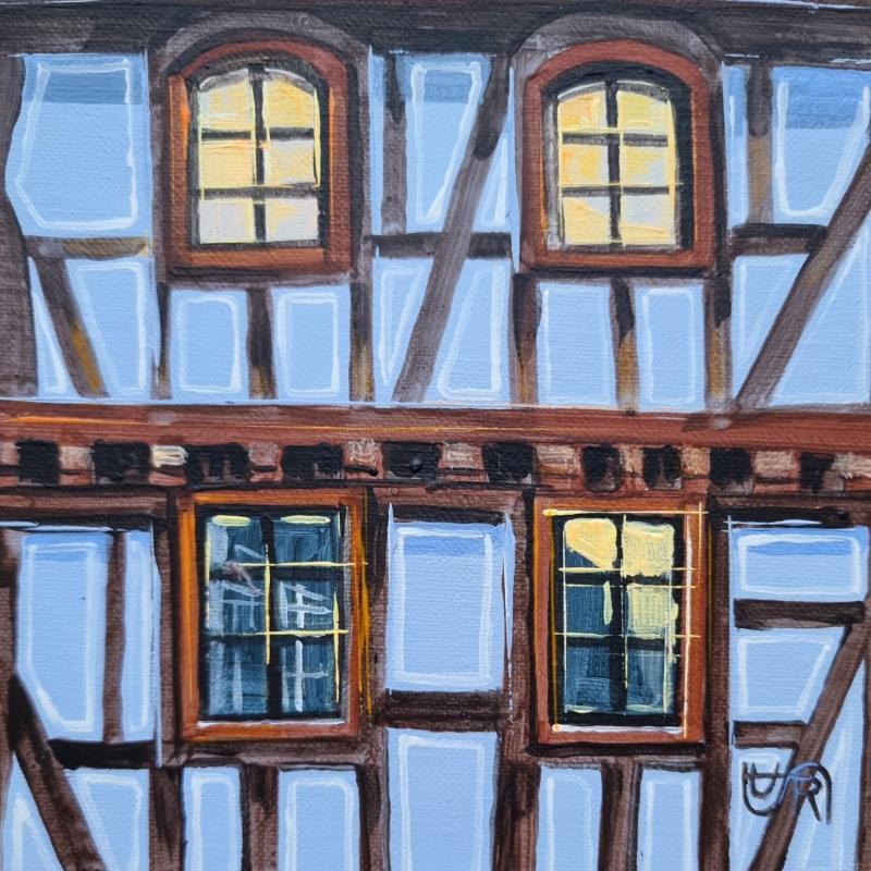 Peinture  Light in the windows par Rasa | Tableau Figuratif Acrylique Urbain