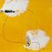 Painting abstract yellow B 98 by Wilms Hilde | Painting Abstract Acrylic Gluing Gold leaf