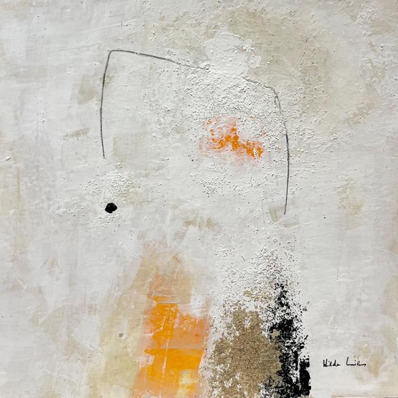 Peinture abstract white B 99 par Wilms Hilde | Tableau Abstrait Acrylique, Collage