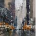 Peinture Light Manhattan par Dessein Pierre | Tableau Figuratif Urbain Architecture Huile