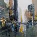 Painting Chicago by Dessein Pierre | Painting Figurative Urban Architecture Oil