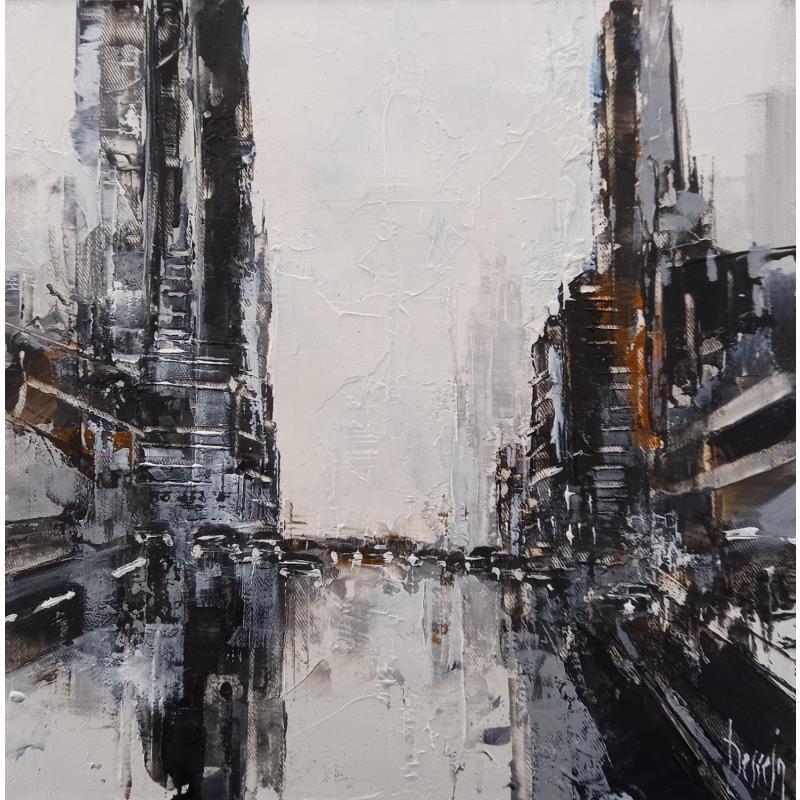 Painting Traffic by Dessein Pierre | Painting Figurative Urban Architecture Oil