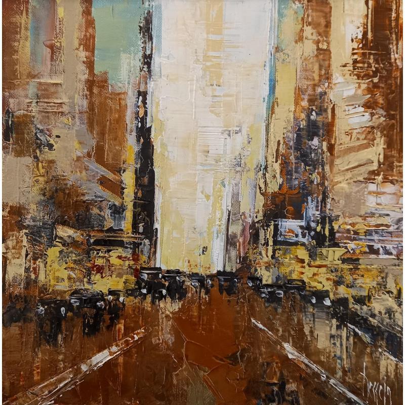 Painting Lower East by Dessein Pierre | Painting Figurative Urban Architecture Oil