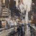 Painting Ambiance New Yorkaise by Dessein Pierre | Painting Figurative Urban Architecture Oil