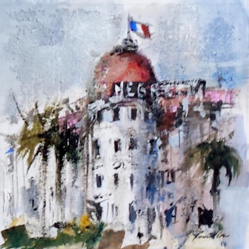 Painting hôtel de la promenade by Poumelin Richard | Painting Figurative Acrylic, Oil Landscapes