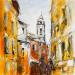 Painting facades vieux nice by Poumelin Richard | Painting Figurative Landscapes Oil Acrylic