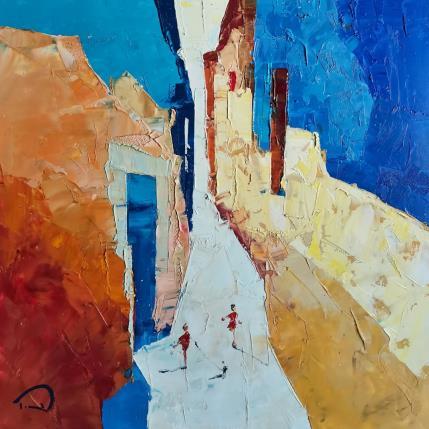 Painting Mon Chien by Tomàs | Painting Abstract Oil Urban