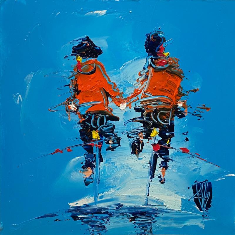 Painting Un peu de Nous by Raffin Christian | Painting Figurative Life style Oil