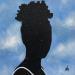 Painting Girl and Sky  by Ivanova Margarita | Painting Surrealism Portrait Oil
