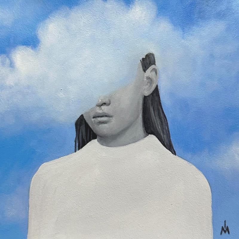 Painting In the clouds  by Ivanova Margarita | Painting Surrealism Oil Pop icons, Portrait