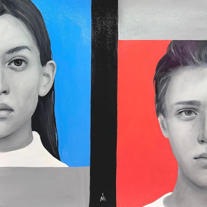 Painting Men and Woman  by Ivanova Margarita | Painting Surrealism Oil Portrait