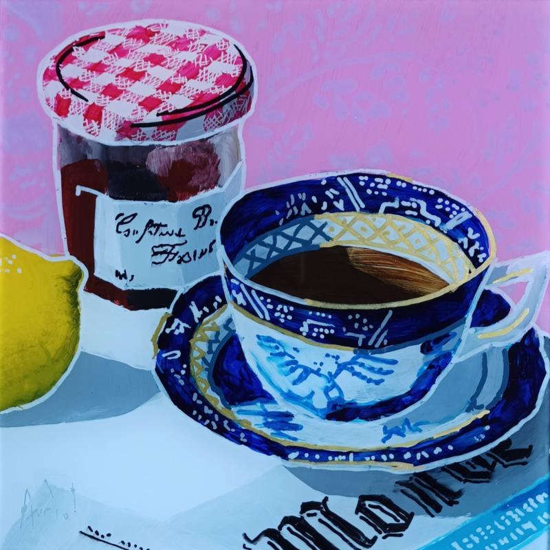 Painting Rouge framboise by Auriol Philippe | Painting Figurative Still-life Plexiglass Acrylic Posca