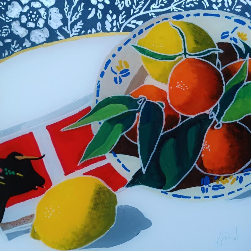 Painting L'été rouge by Auriol Philippe | Painting Figurative Still-life Plexiglass Acrylic Posca