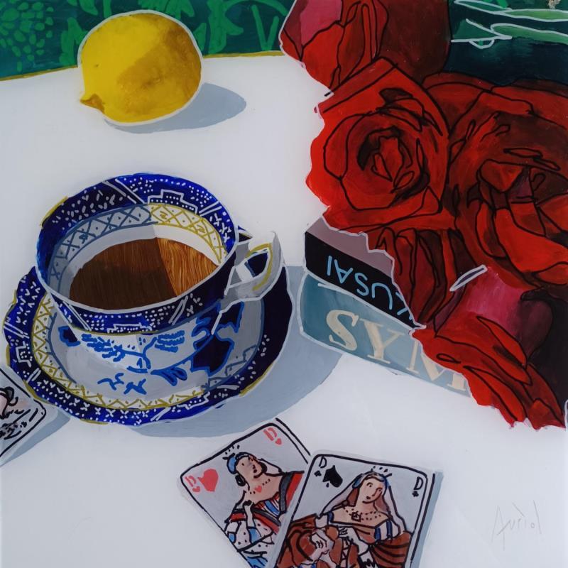 Painting Qu'allait jouer le valet by Auriol Philippe | Painting Figurative Still-life Plexiglass Acrylic Posca