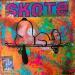 Peinture Snoopy skate par Kikayou | Tableau Pop-art Icones Pop Graffiti Acrylique Collage