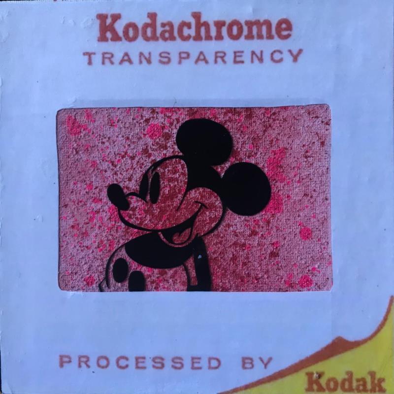Peinture Mickey diapo par Kikayou | Tableau Pop-art Acrylique, Collage, Graffiti Icones Pop