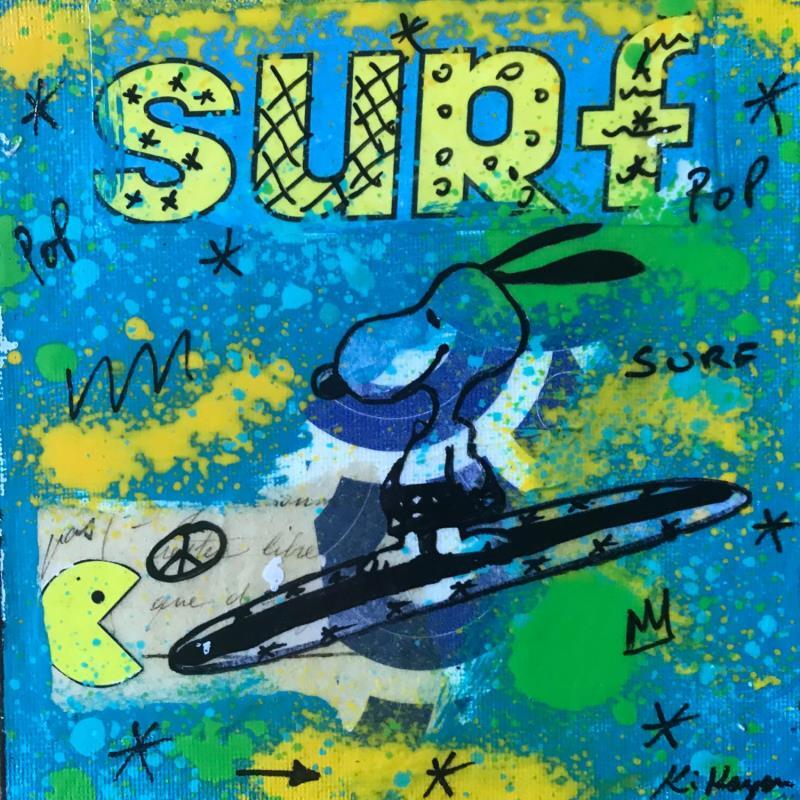 Peinture Snoopy surf par Kikayou | Tableau