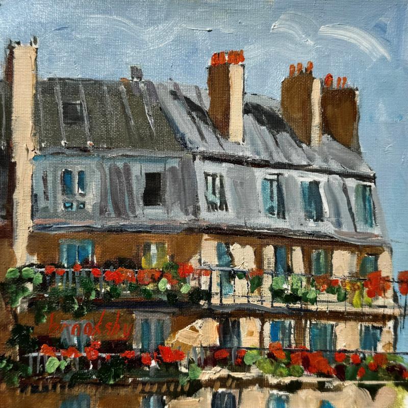 Painting La Maison des Fleurs by Brooksby | Painting Figurative Nature Architecture Oil