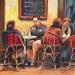 Painting Red Eye Cafe - Cafe Descartes Paris by Brooksby | Painting Figurative Life style Oil