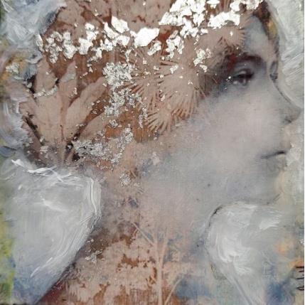 Painting Alma de Plata by Bofill Laura | Painting Figurative Acrylic, Resin, Wood Portrait