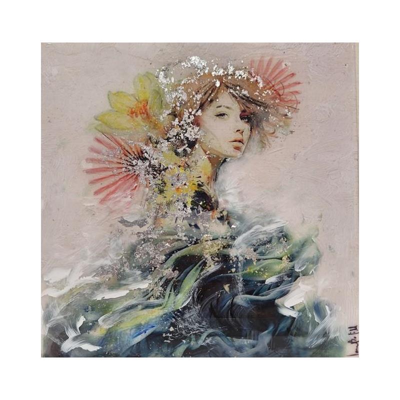 Painting De los Mares by Bofill Laura | Painting Figurative Portrait Wood Acrylic Resin