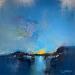 Painting Blue Twilight by Castan Daniel | Painting Figurative Oil