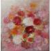 Peinture Pastel floral par Rocco Sophie | Tableau Art Singulier Acrylique Collage Sable