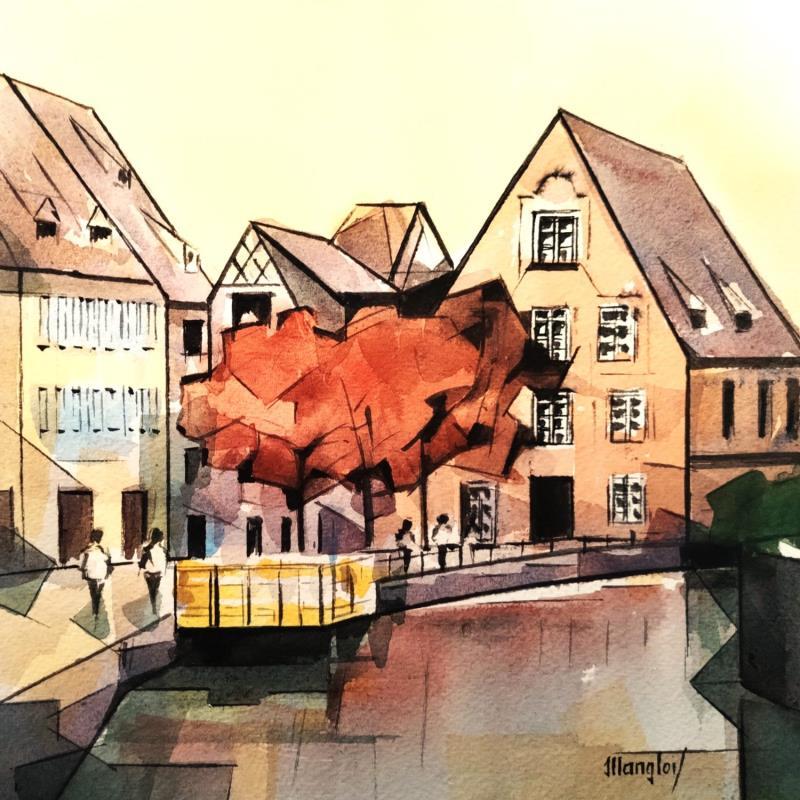 Gemälde COLMAR von Langlois Jean-Luc | Gemälde Figurativ Urban Aquarell