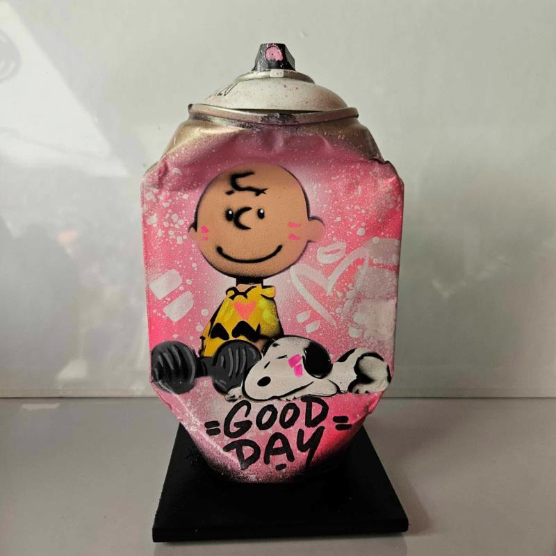 Sculpture Charlie et Snoopy by Kedarone | Sculpture Pop-art Pop icons Graffiti Acrylic